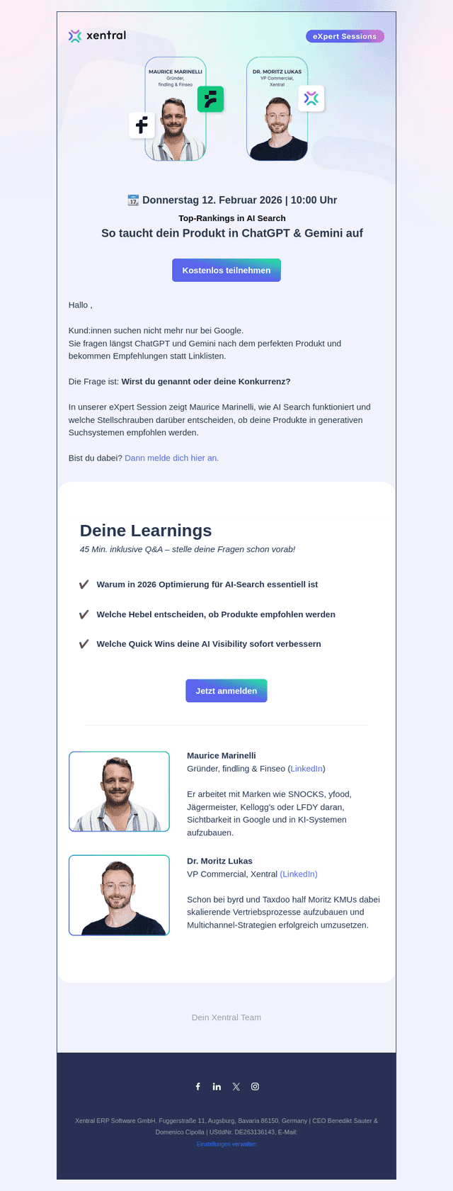 Webinar: 20% aller Leads über ChatGPT