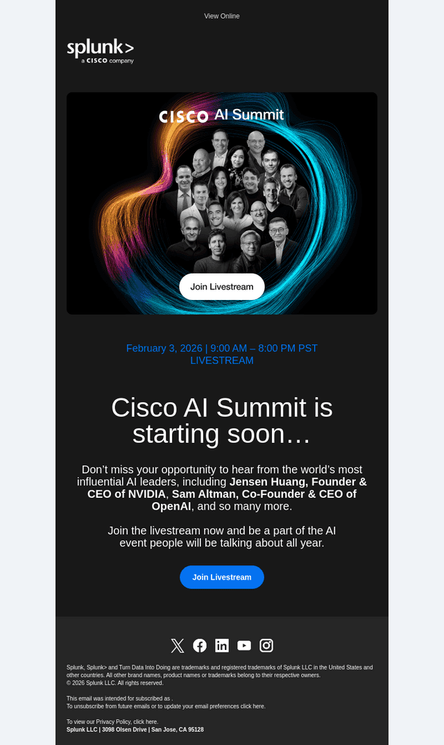 Splunk email from Tue, Feb 3, 2026