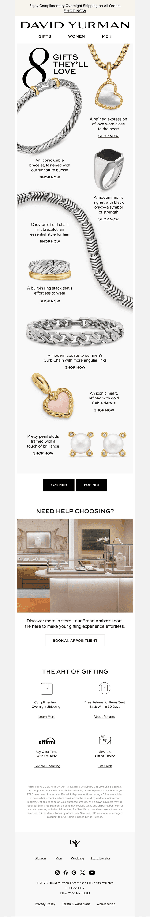 David Yurman email from Tue, Feb 3, 2026