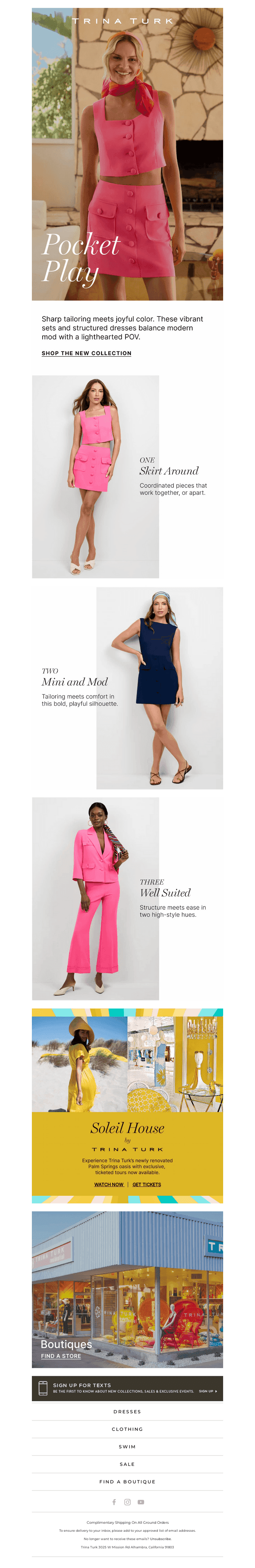 Sharp tailoring meets joyful color.
