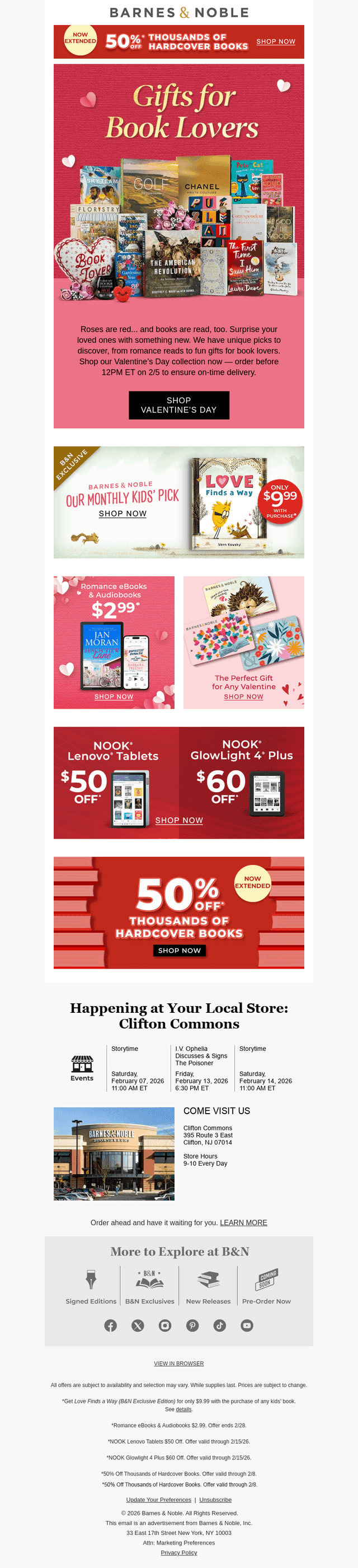 Barnes & Noble email from Wed, Feb 4, 2026