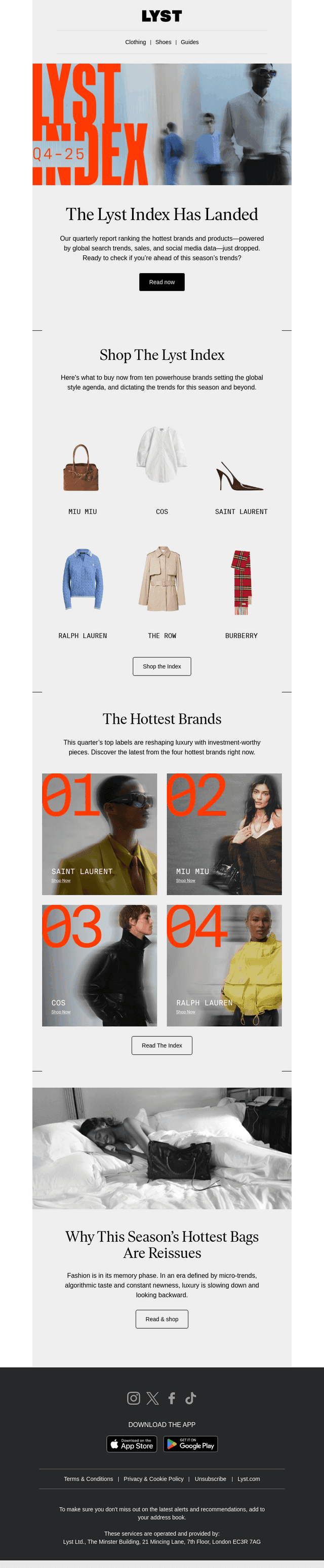 The Q4 Lyst Index Is Here