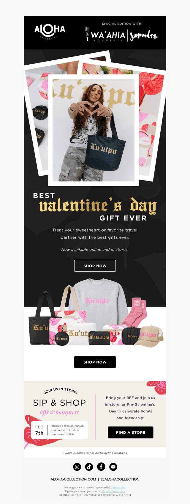 ALOHA Collection email from Wed, Feb 4, 2026