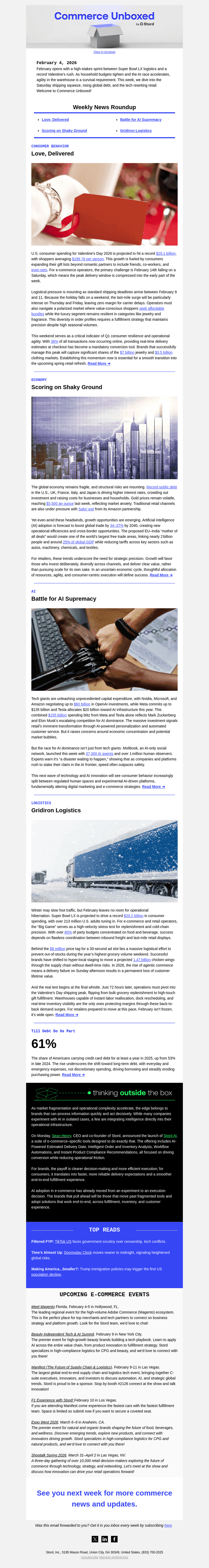 Stord email from Wed, Feb 4, 2026