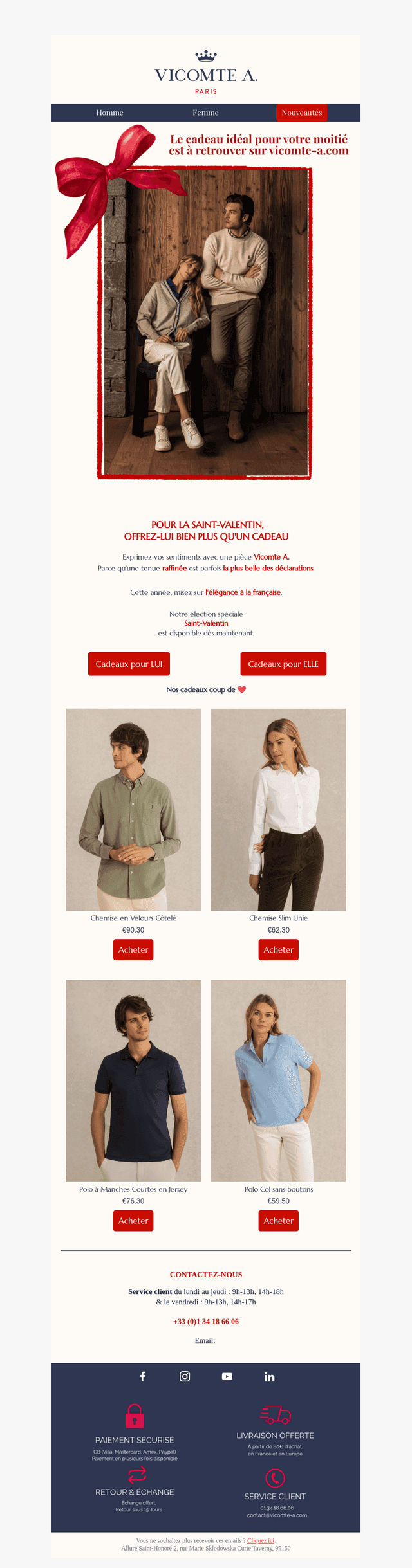 ❤️Saint-Valentin : trouvez le cadeau idéal !