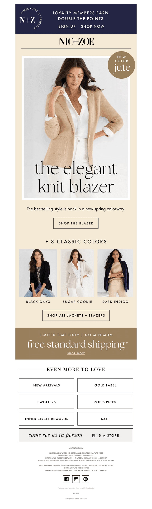 New color. Same Elegant Knit Blazer
