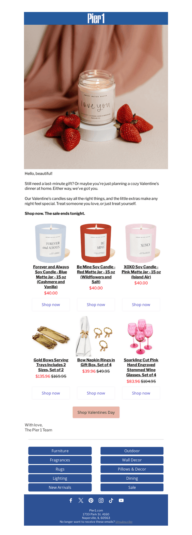 Pier 1 email from Thu, Feb 5, 2026