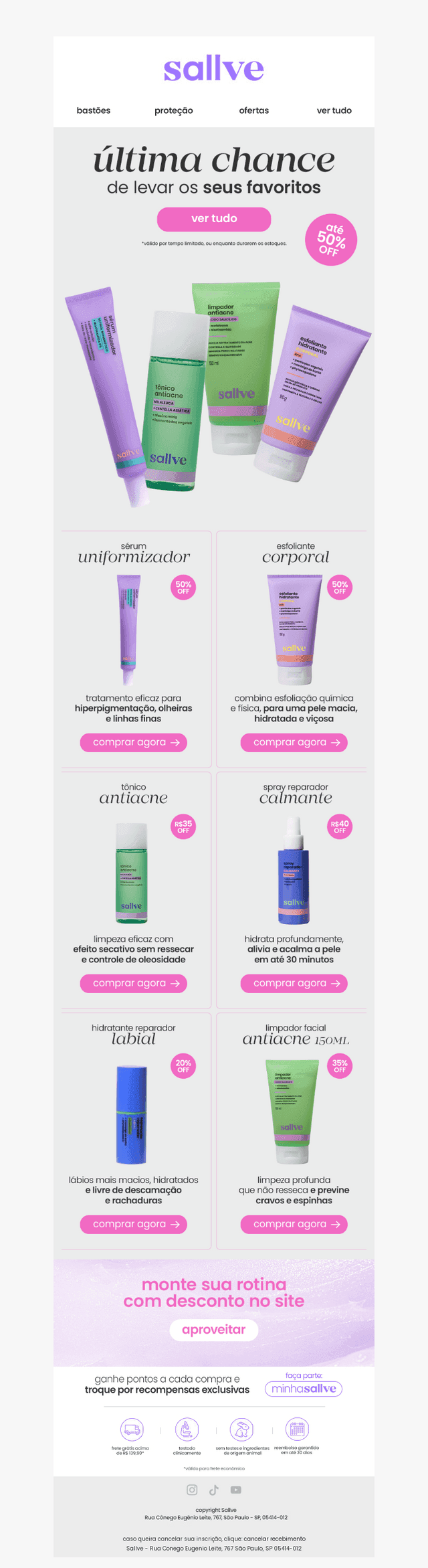 Última chance com até 50% OFF 👋