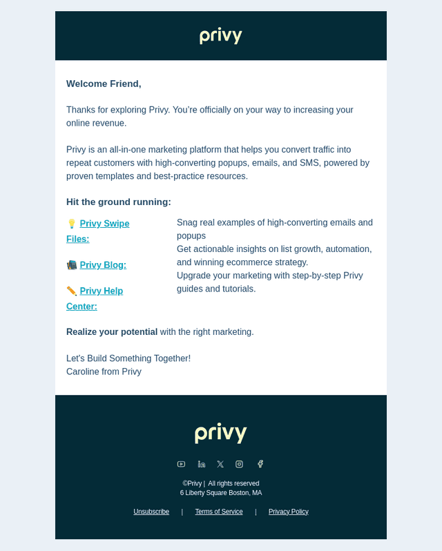 Privy email from Thu, Feb 5, 2026
