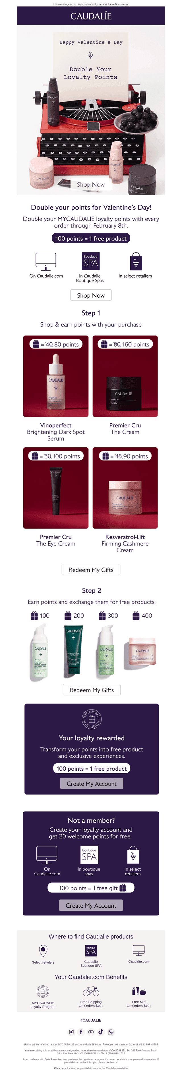 Double Your Points For Valentine’s Day