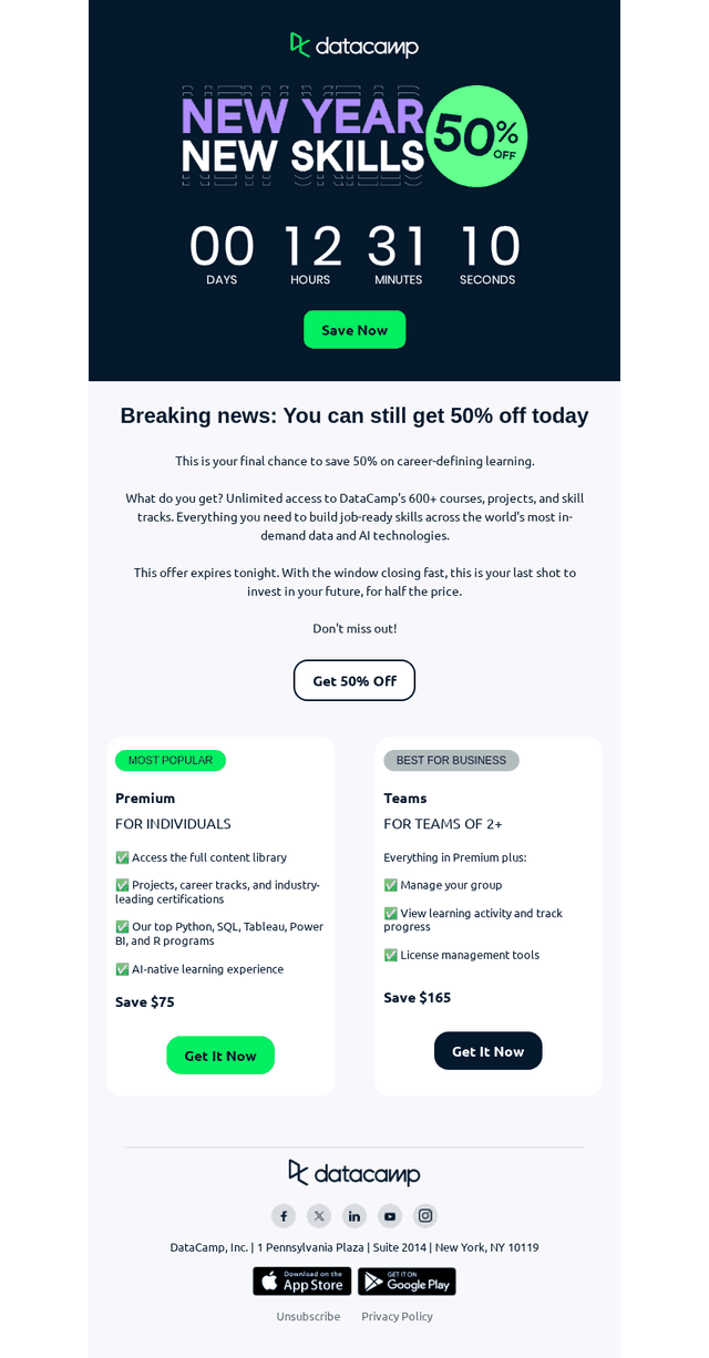 Final Extension: One more day to get 50% off