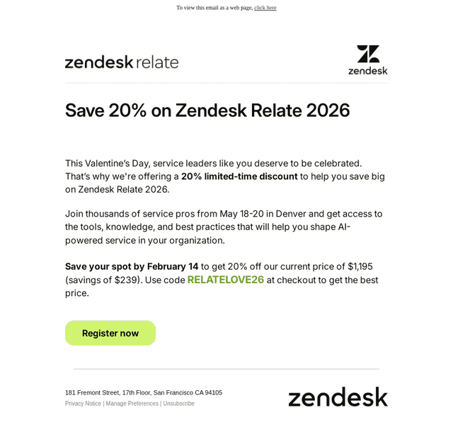 Zendesk email from Thu, Feb 5, 2026