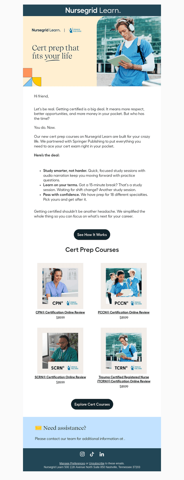 18 Specialties. 1 Goal: Your Certification