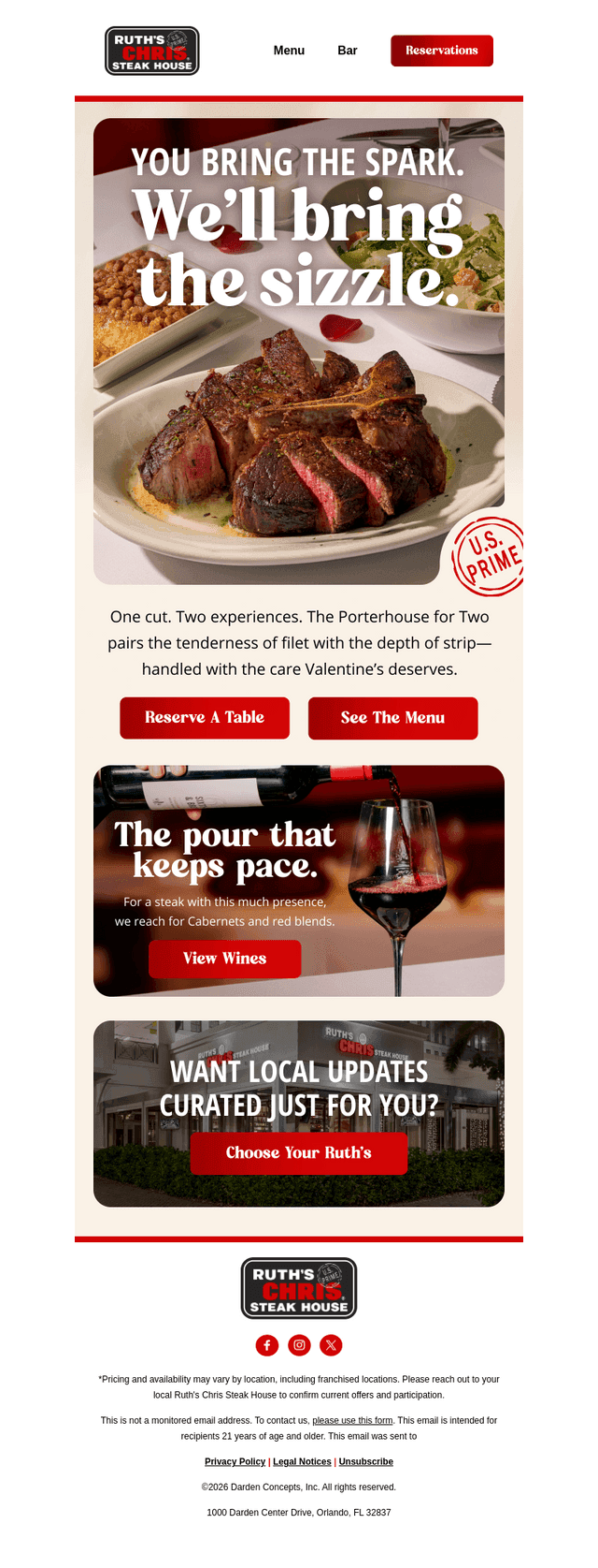 Ruth's Chris email from Thu, Feb 5, 2026