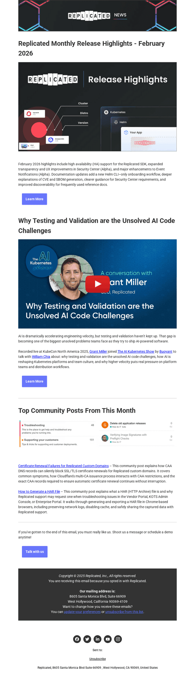 Replicated Newsletter: February 2026
