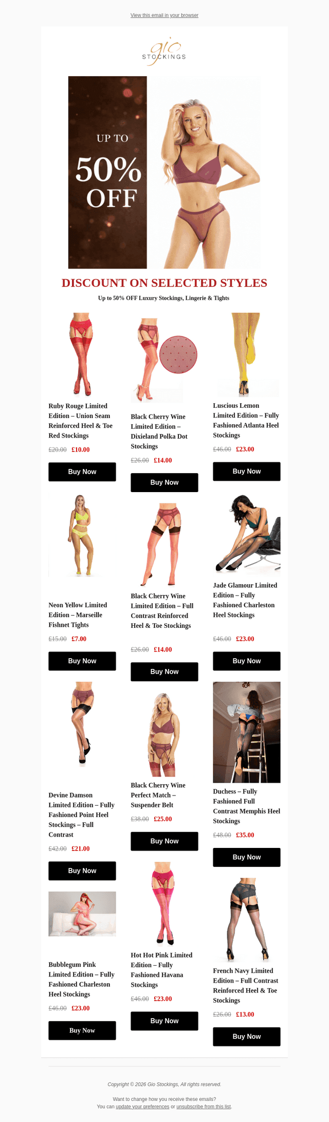 Up to 50% off selected styles 💥
