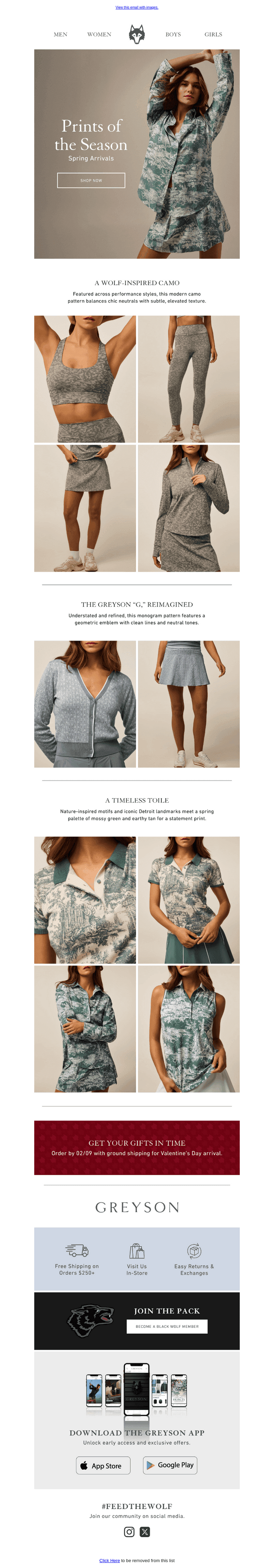 The Latest Greyson Prints