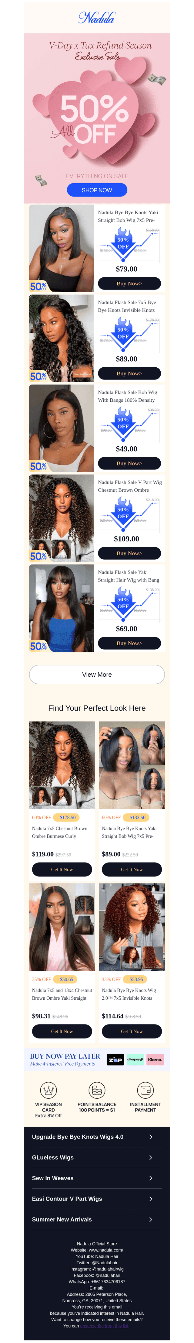 Nadula Hair email from Fri, Feb 6, 2026