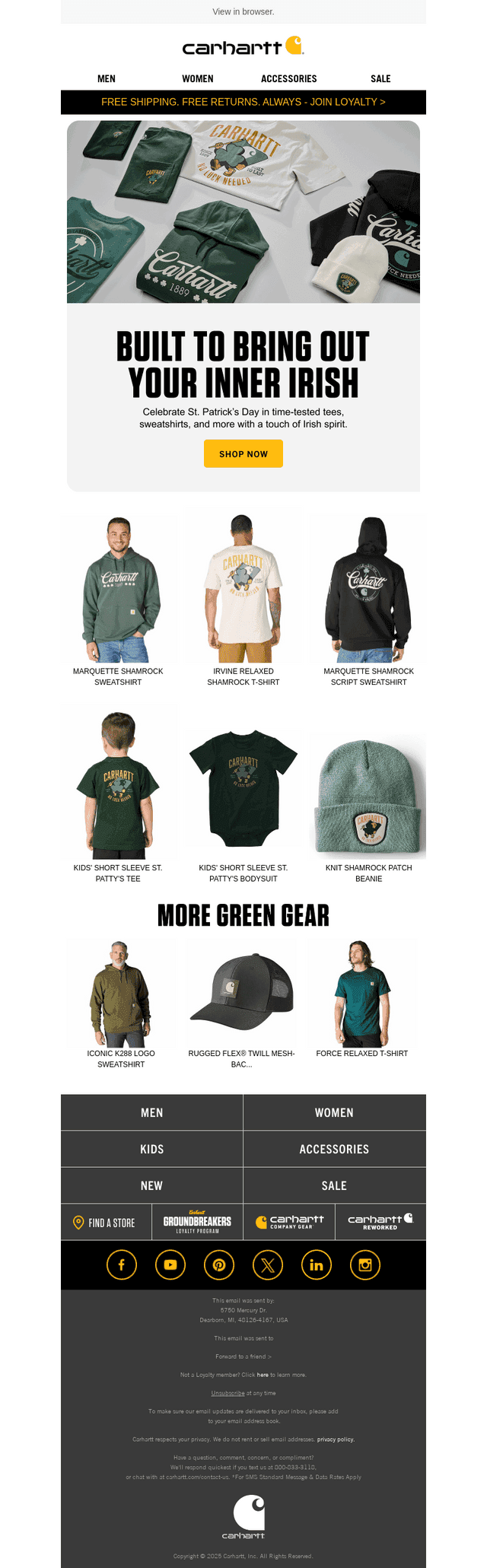 Carhartt email from Fri, Feb 6, 2026