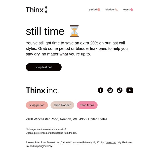 🏃‍♀️ Last call sale ends soon