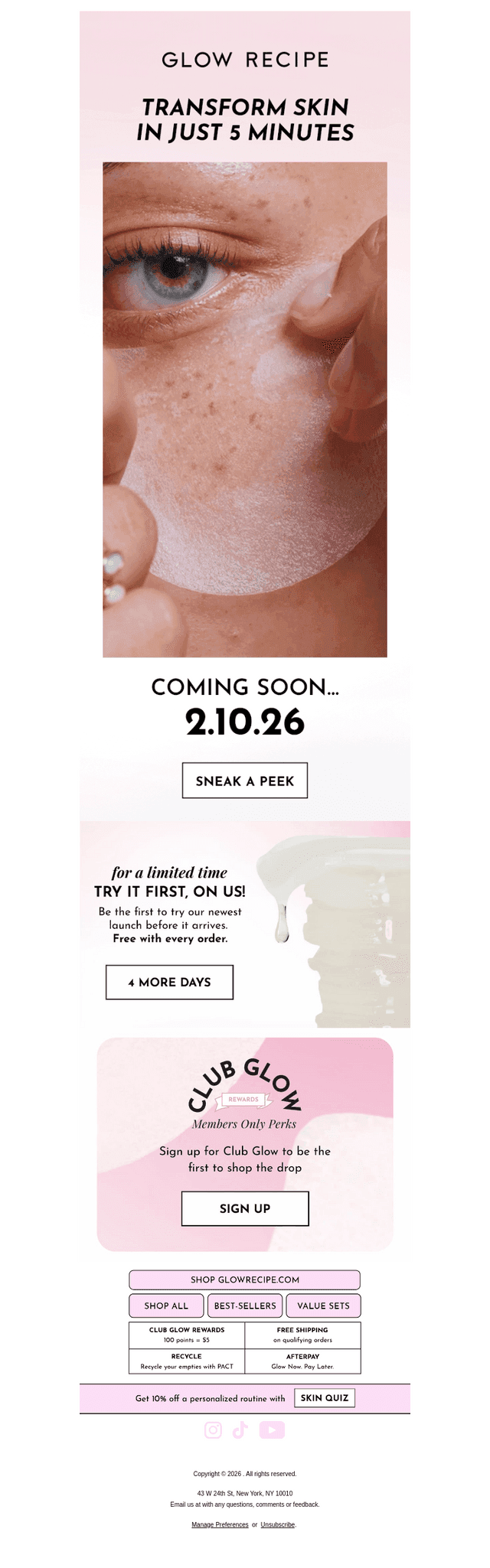 Transform skin in 5 minutes