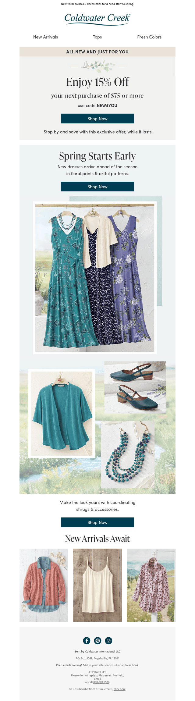 Spring Dresses Arrive Early