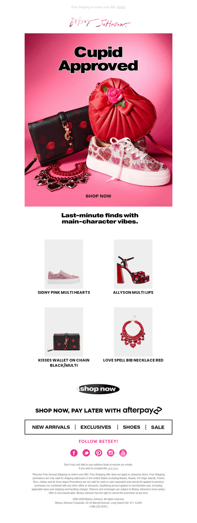 Betsey Johnson email from Fri, Feb 6, 2026