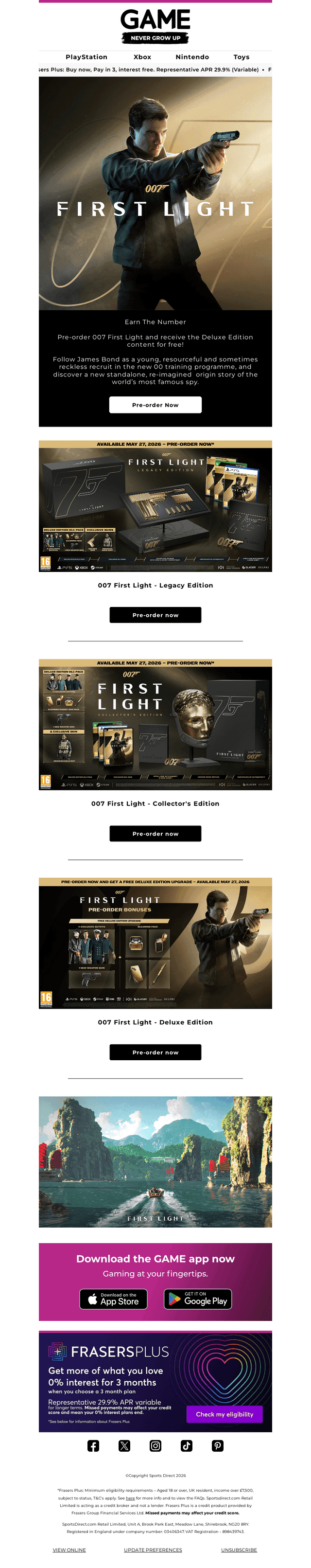 Pre-order 007 First Light