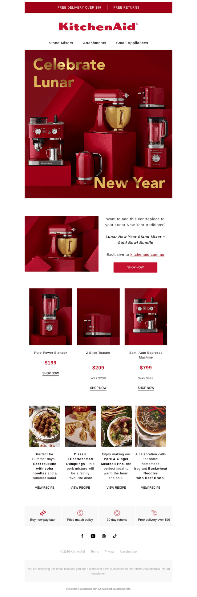 KitchenAid Australia & New Zealand email from Fri, Feb 6, 2026