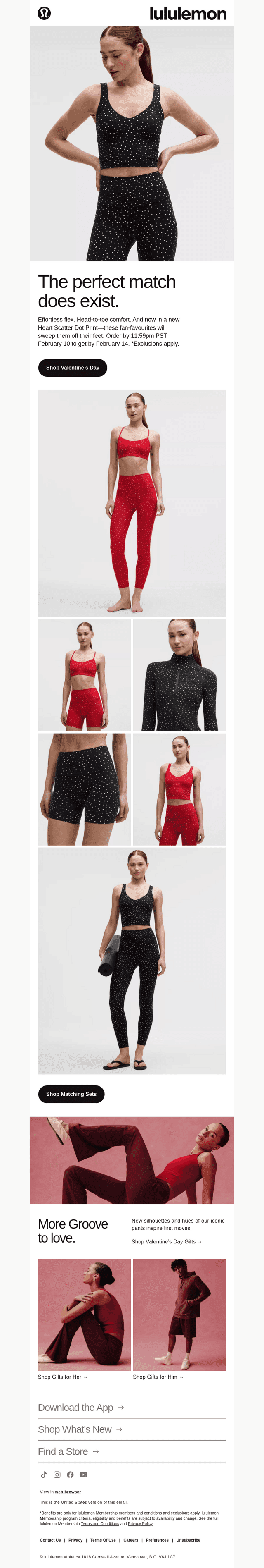 lululemon email from Sat, Feb 7, 2026