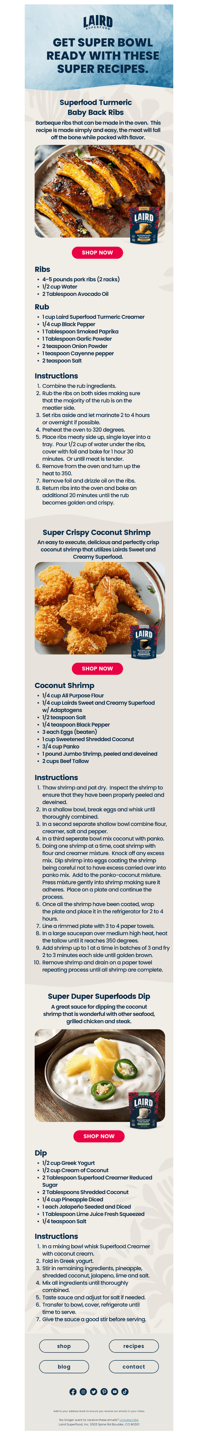 Laird Superfood email from Sat, Feb 7, 2026