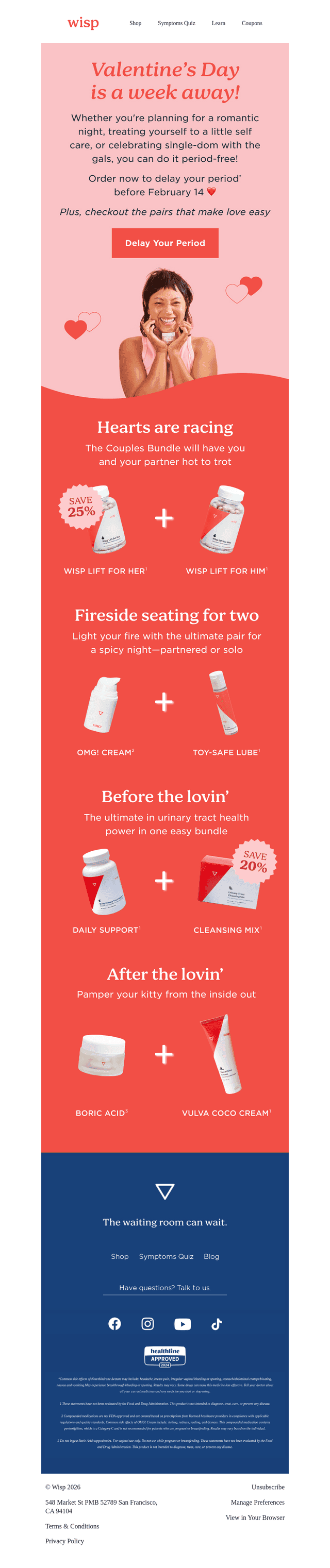 Order Now to Delay Your Period for Valentine's Day 💋