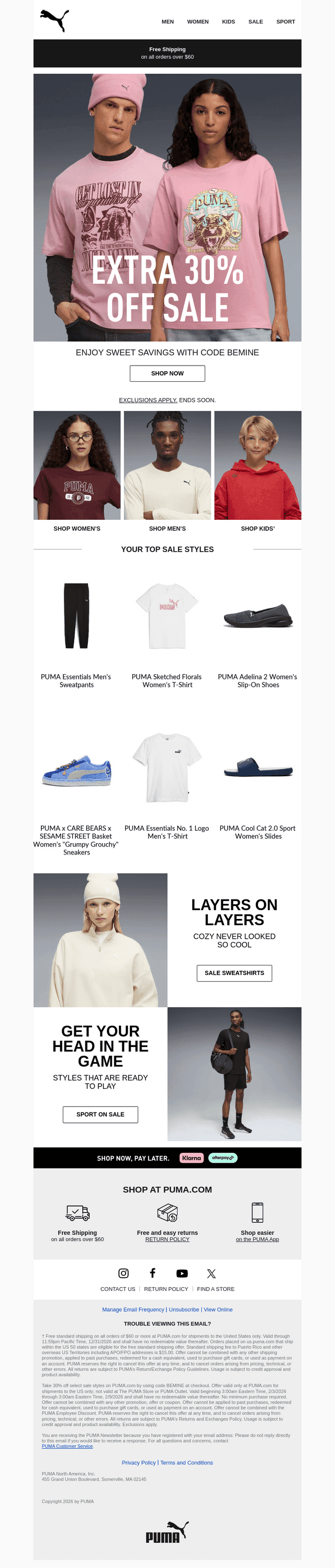 Don’t Forget: Extra 30% Off Sale