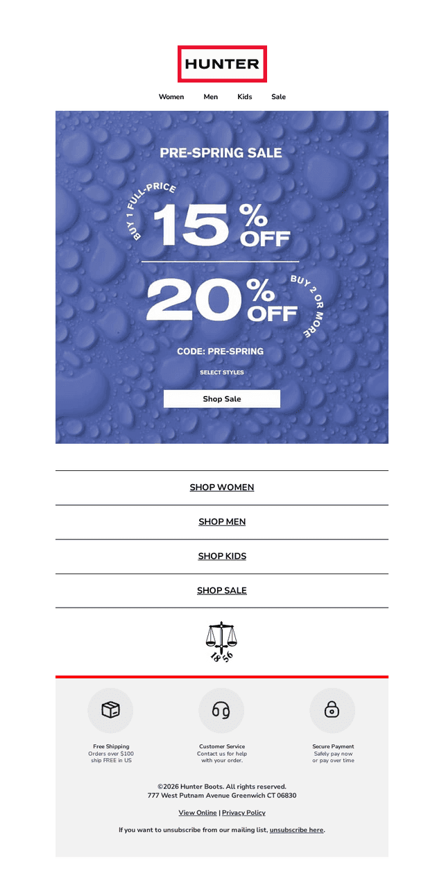 Last Day To Save 20% ☔
