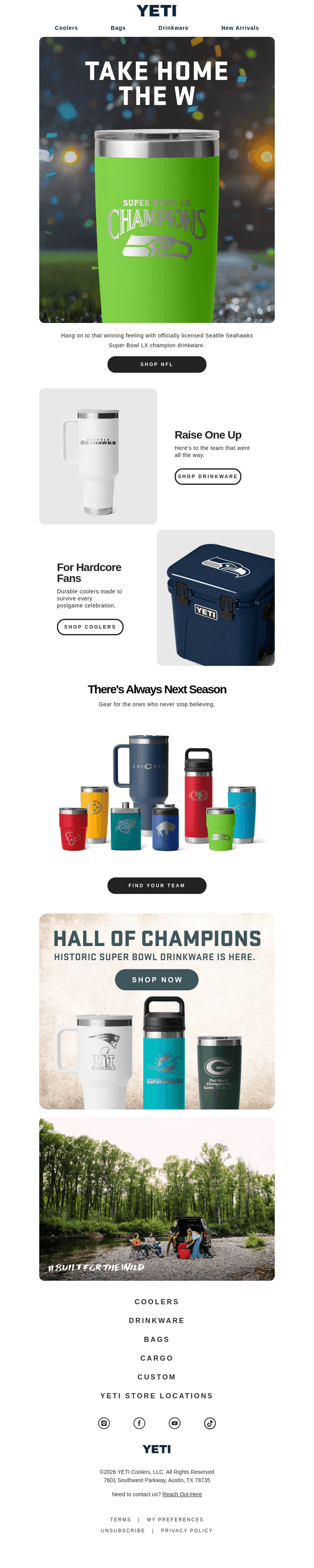 YETI email from Mon, Feb 9, 2026