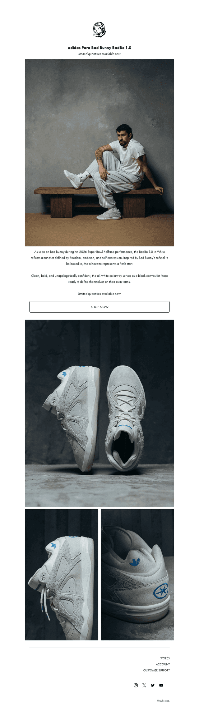 Billionaire Boys Club email from Mon, Feb 9, 2026