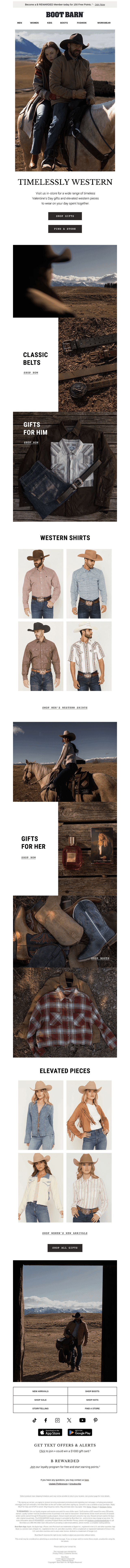 Boot Barn email from Mon, Feb 9, 2026