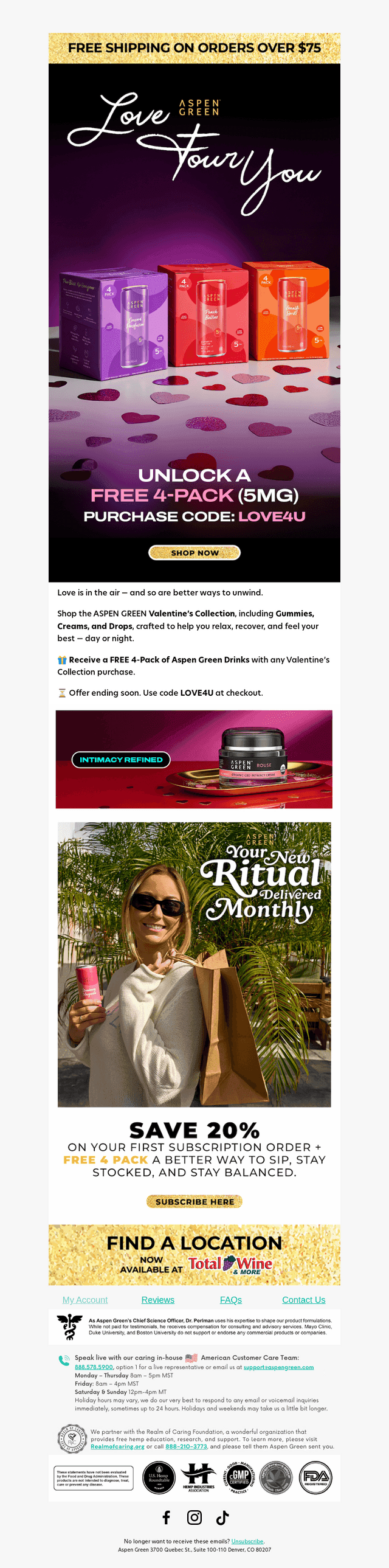 Aspen Green email from Mon, Feb 9, 2026