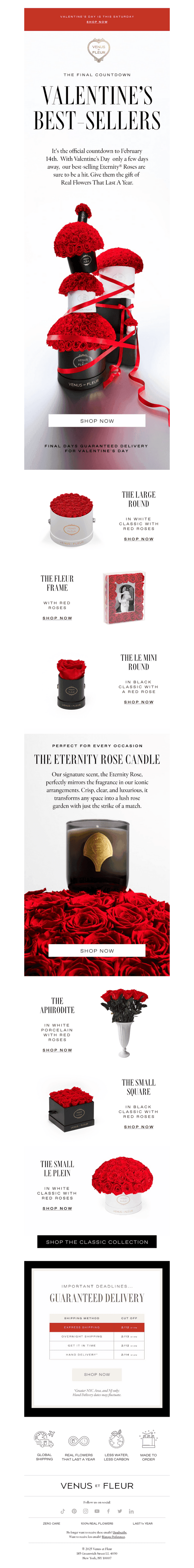 Venus et Fleur email from Mon, Feb 9, 2026