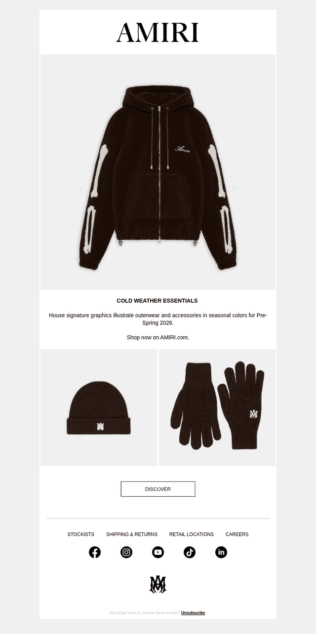 Discover AMIRI Cold Weather Essentials