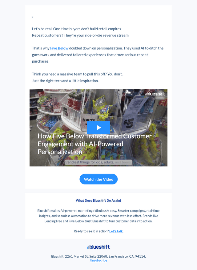 Blueshift email from Tue, Feb 10, 2026