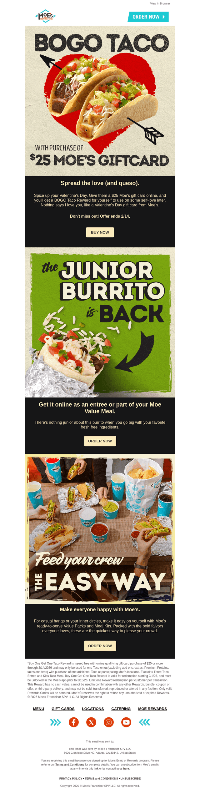 Moe?s Southwest Grill email from Tue, Feb 10, 2026