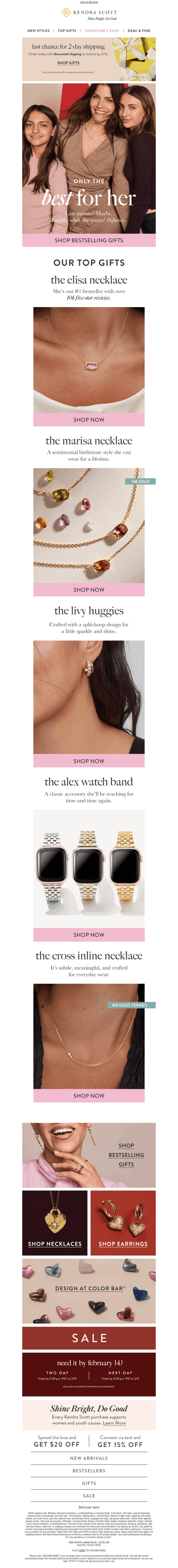 Kendra Scott email from Tue, Feb 10, 2026