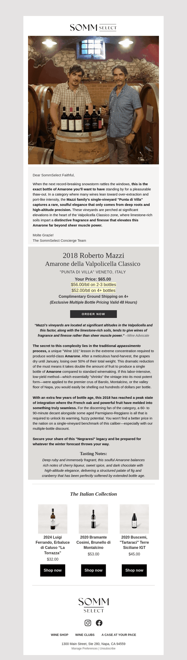 SommSelect email from Tue, Feb 10, 2026