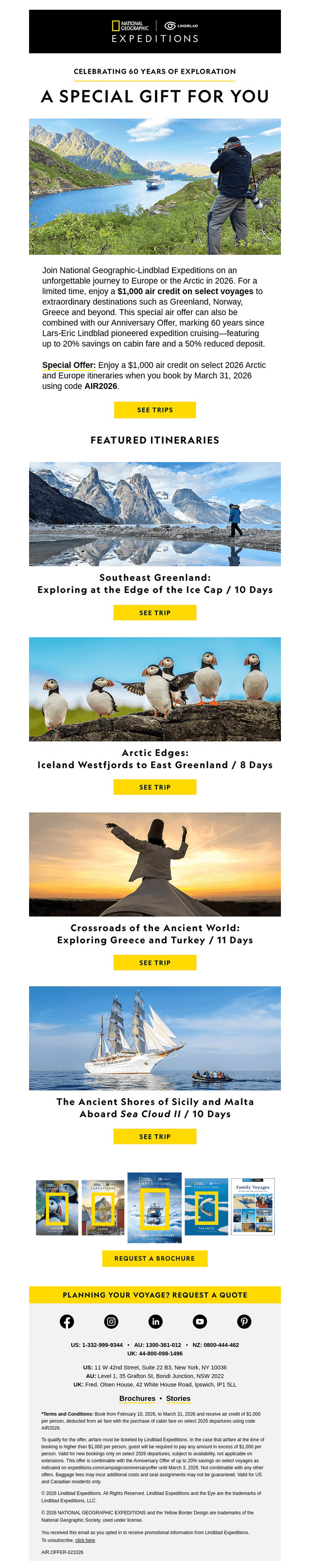 Lindblad Expeditions email from Tue, Feb 10, 2026