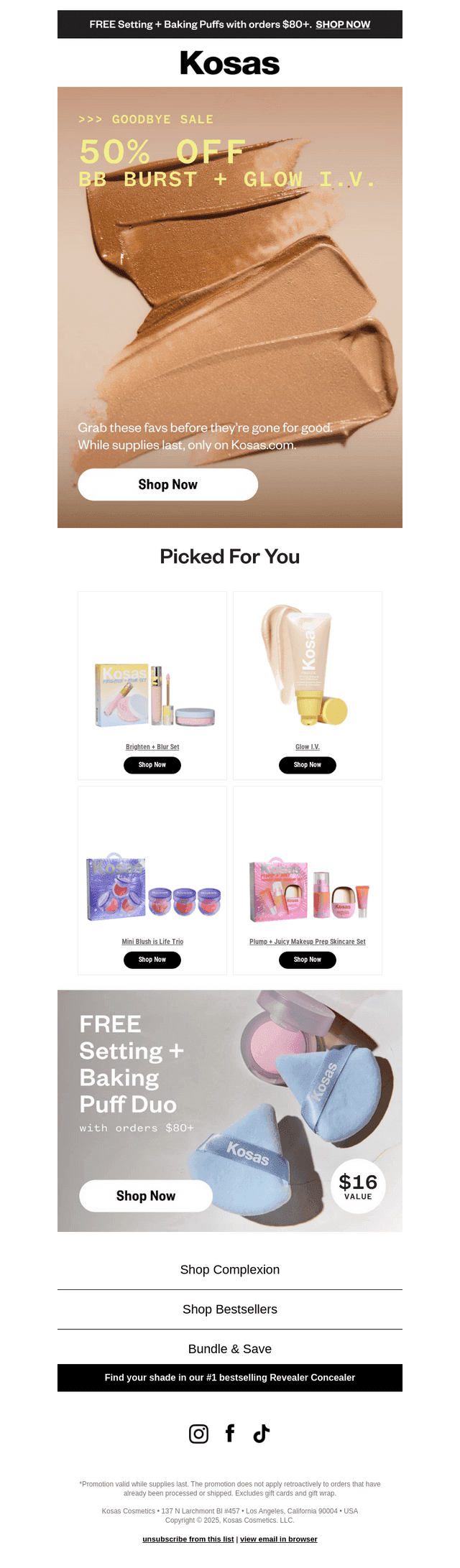 50% off, and then it’s goodbye