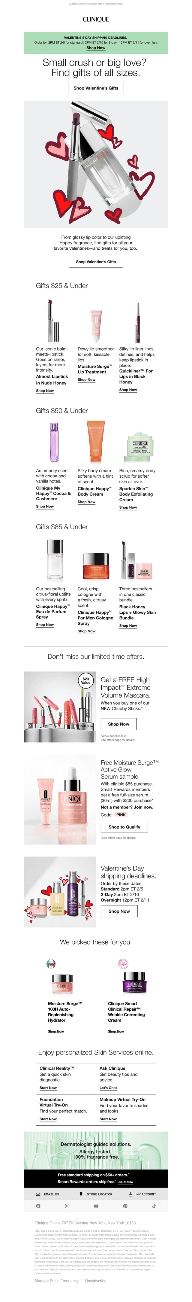 Clinique email from Tue, Feb 10, 2026