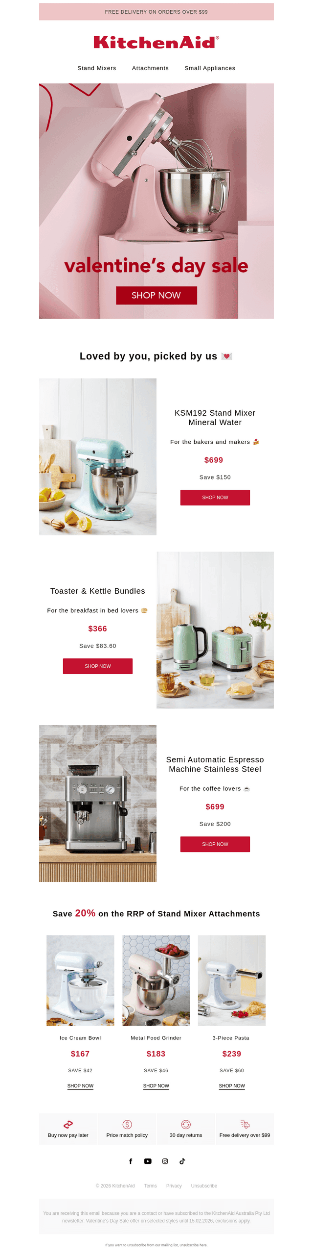KitchenAid Australia & New Zealand email from Wed, Feb 11, 2026