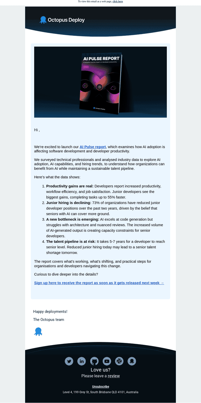 Octopus Deploy email from Wed, Feb 11, 2026