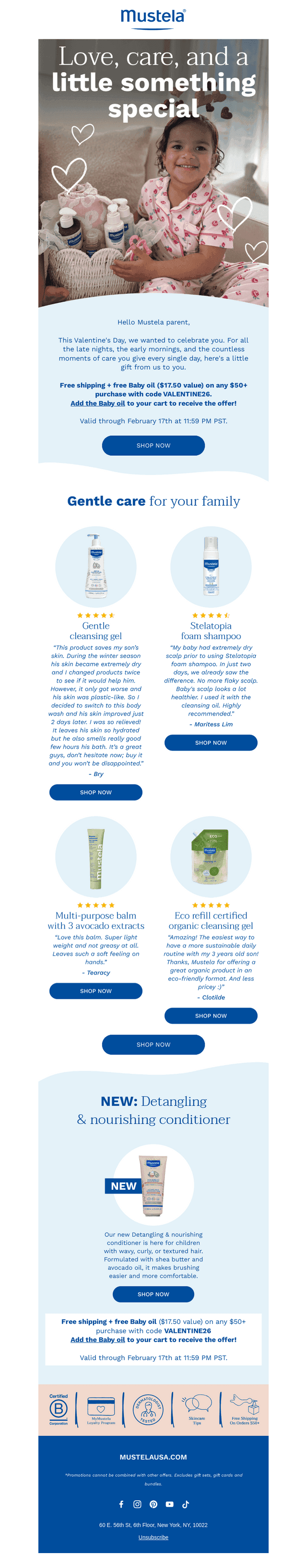 Mustela USA email from Wed, Feb 11, 2026